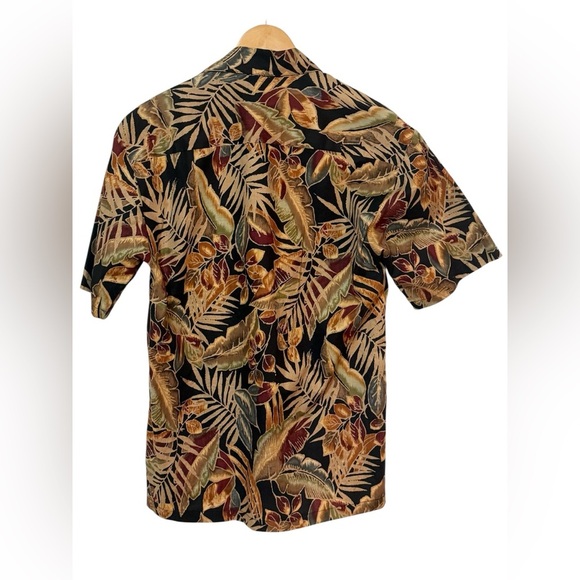 Vintage Tori Richard Leaf Print Men's Small Short Sleeve Shirt Made in Hawaii - Picture 4 of 4